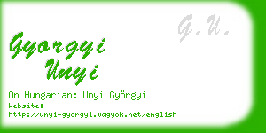 gyorgyi unyi business card