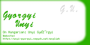 gyorgyi unyi business card